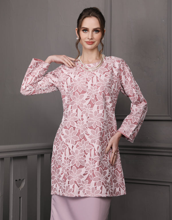 BAJU KURUNG PAHANG MODEN GIANNA (MAUVE)BAJU KURUNG